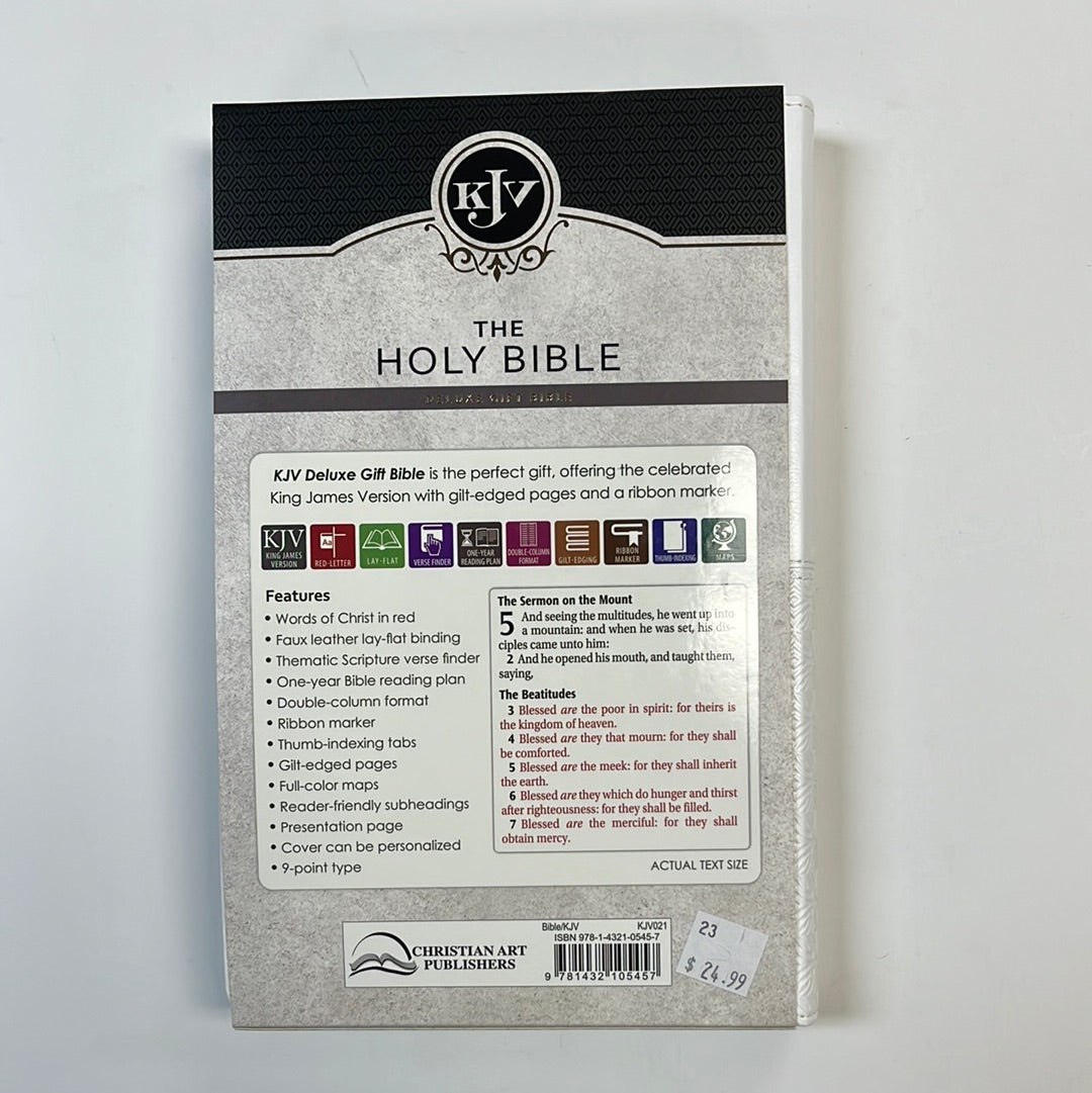KJV THUMB INDEX BIBLE WHITE-5457