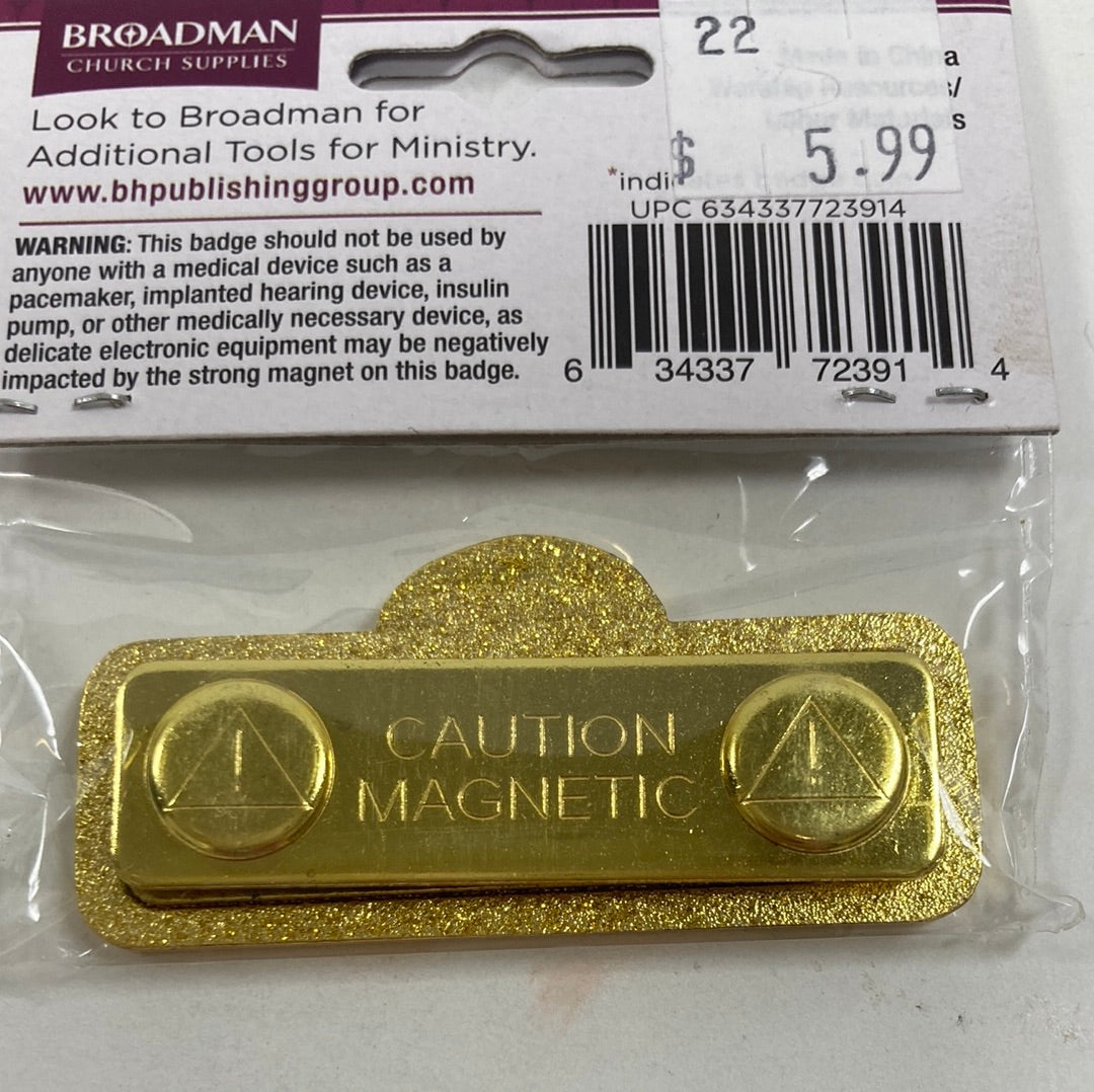 PASTOR W/CROSS MAGNETIC BADGE-3914
