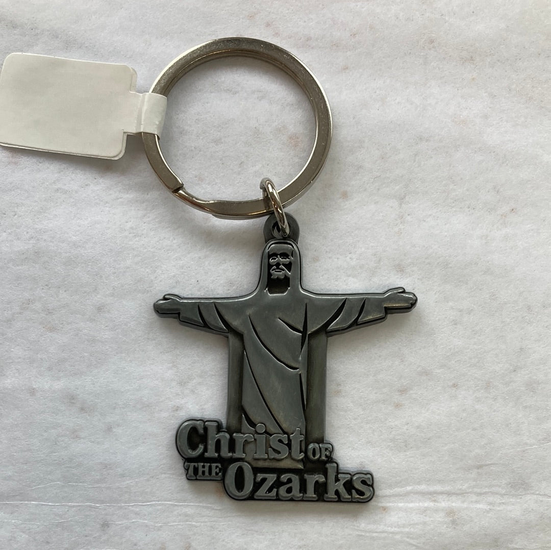 CHRIST OF THE OZARKS PEWTR KEYRING 8130