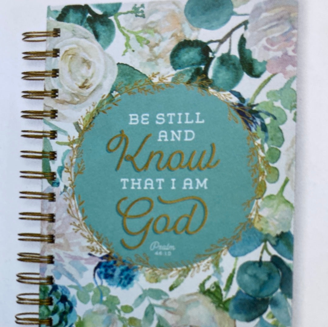 BE STILL TEAL FLORAL JOURNAL-7388