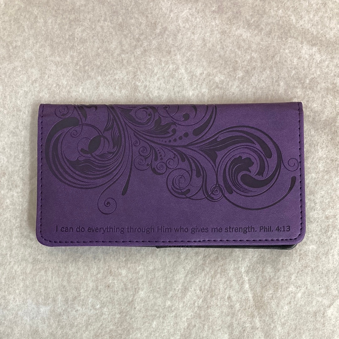 I CAN DO EVERYTHING PURPLE CHECKBOOK COVER-2316