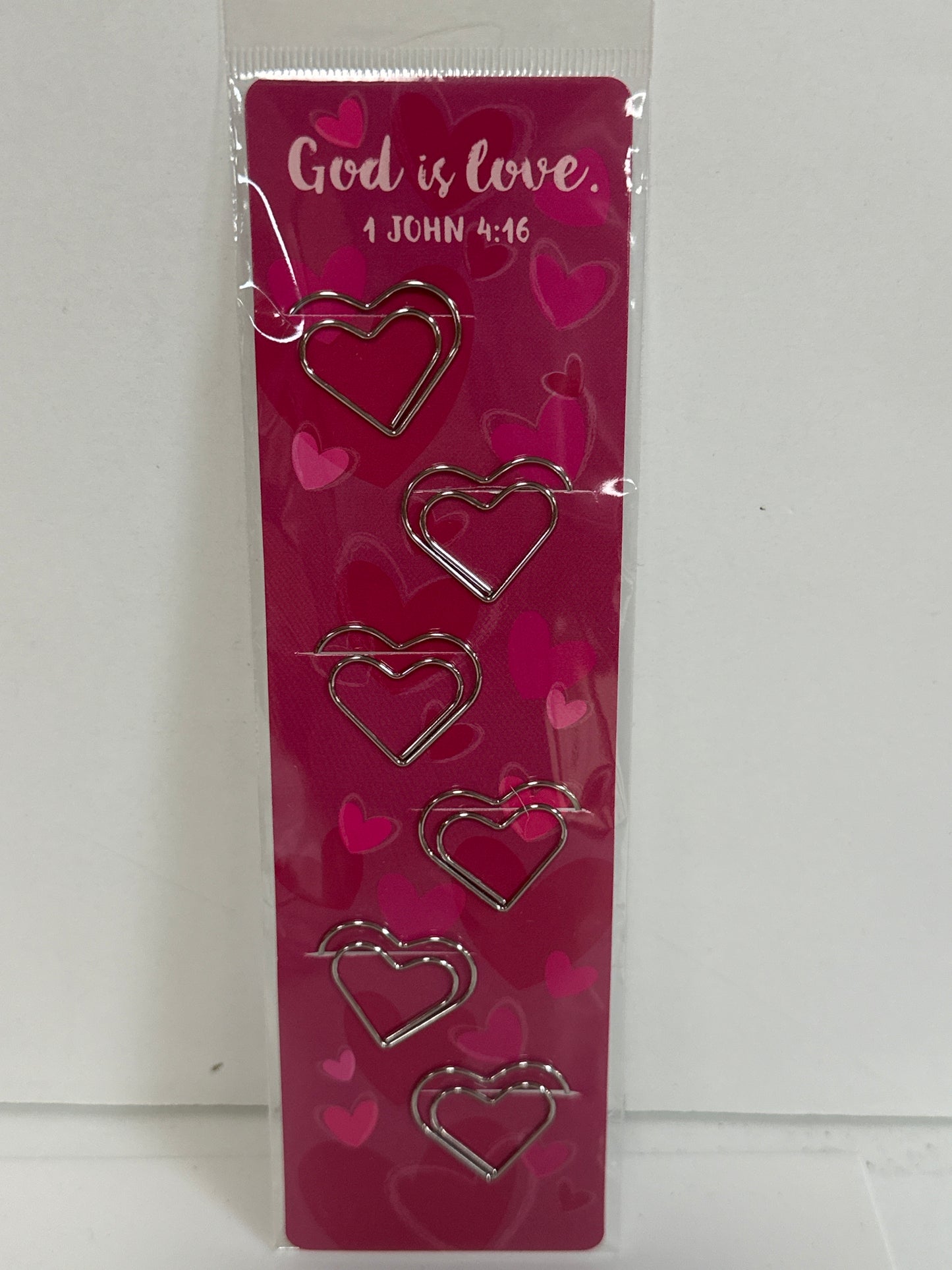 HEART PAPER CLIPS GOD IS LOVE-6231
