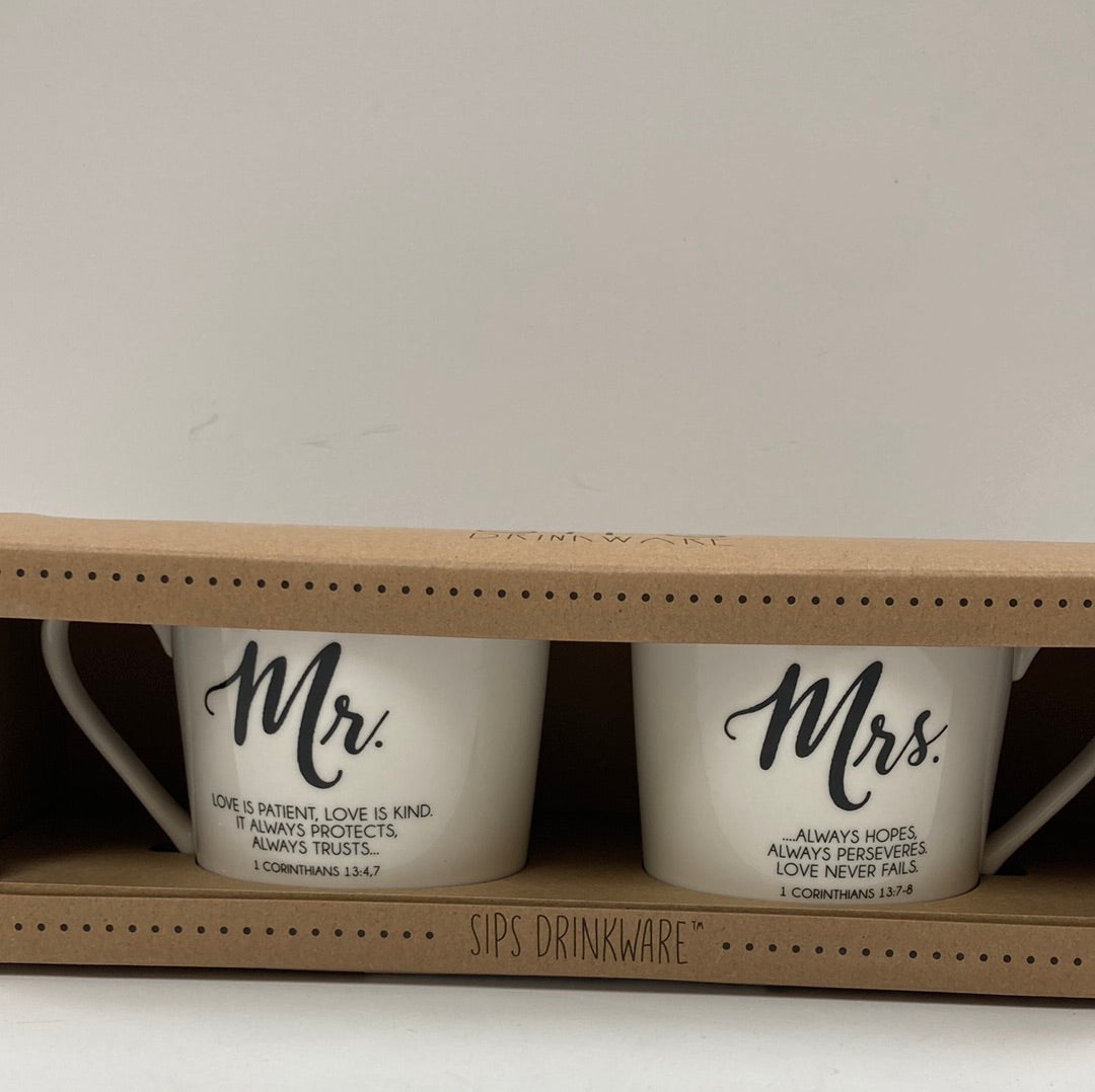 MUG SET/MR AND MRS-2476