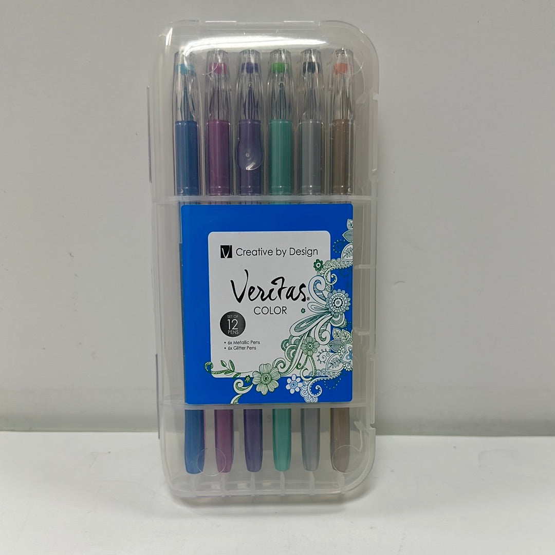 GEL PEN SET 6 METALLIC/6GLITTER-0479