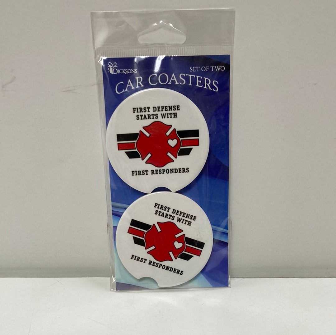 FIREFIGHTER CAR COASTER SET/2-8422