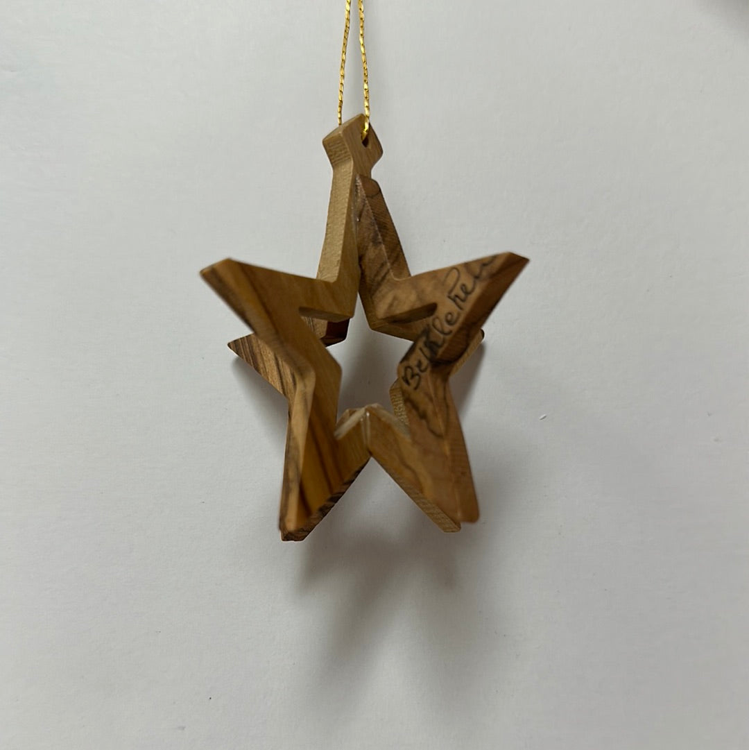 STAR OLIVEWOOD ORNAMENT-0261