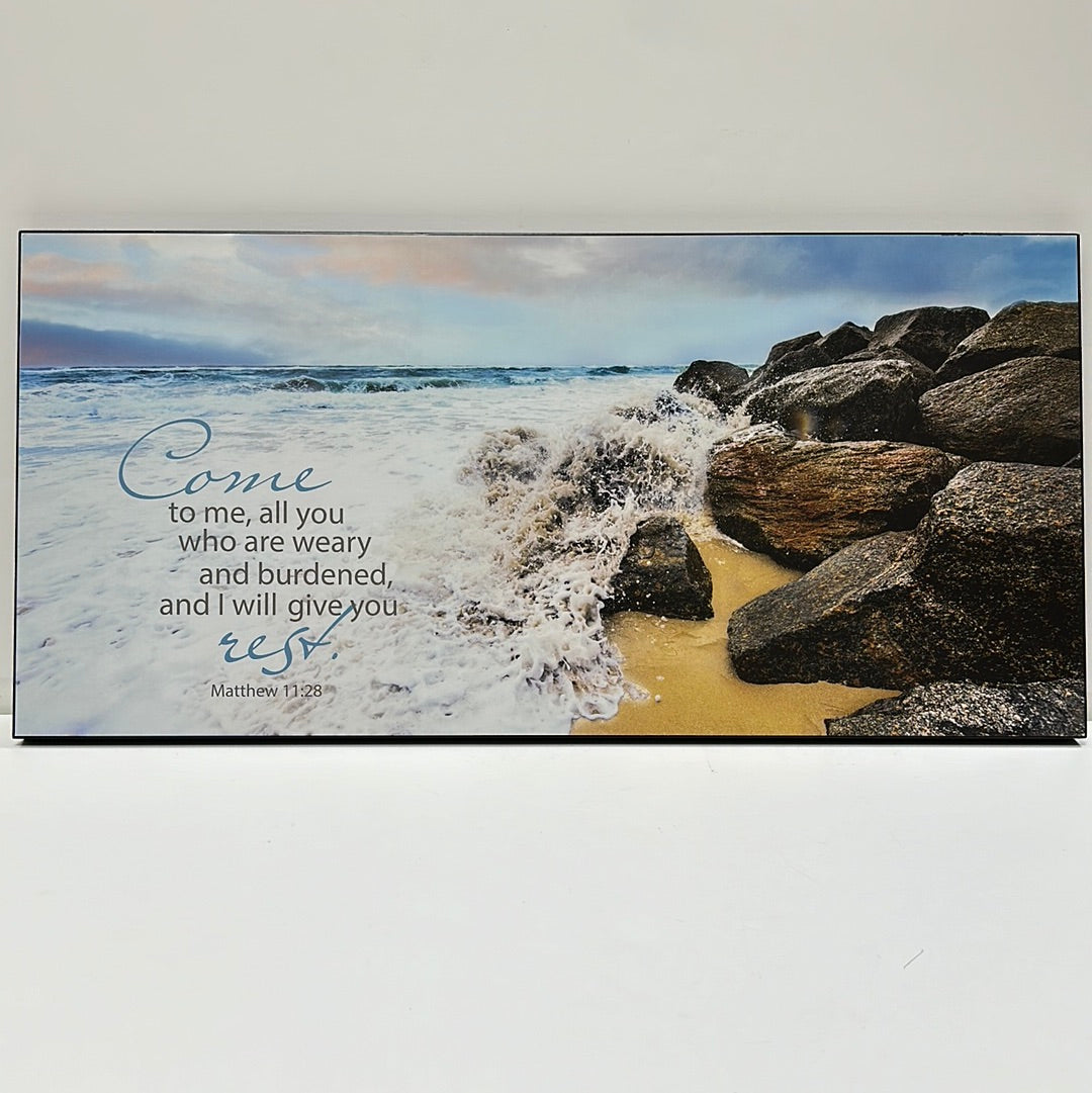 SUNSET SHORES MATT 11:28 PLQ-4152