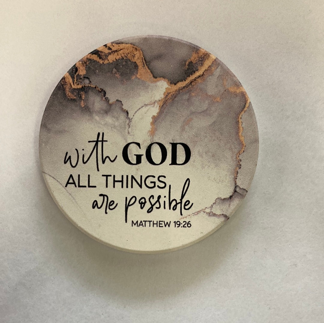 WITH GOD ALL THINGS CAR COASTER-3362