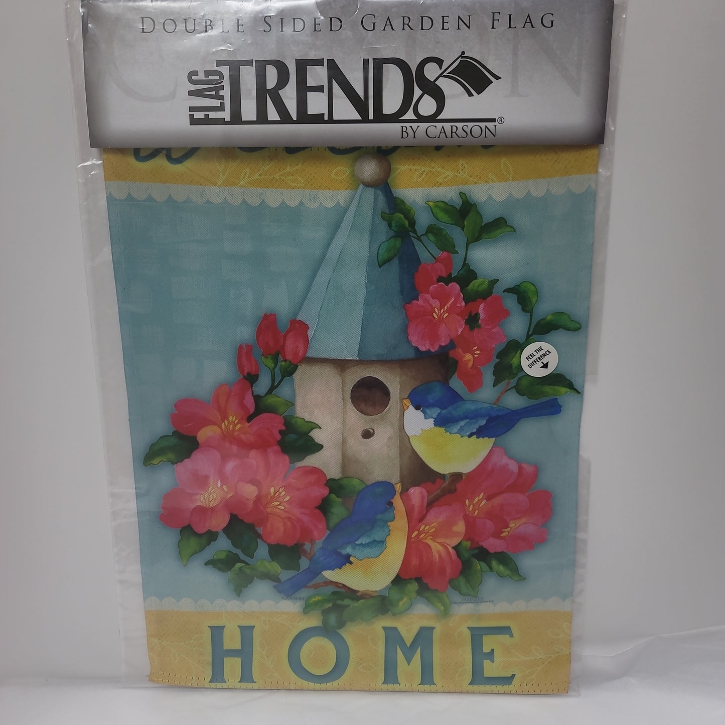 GARDEN FLAG-BLUE BIRDHOUSE-1996
