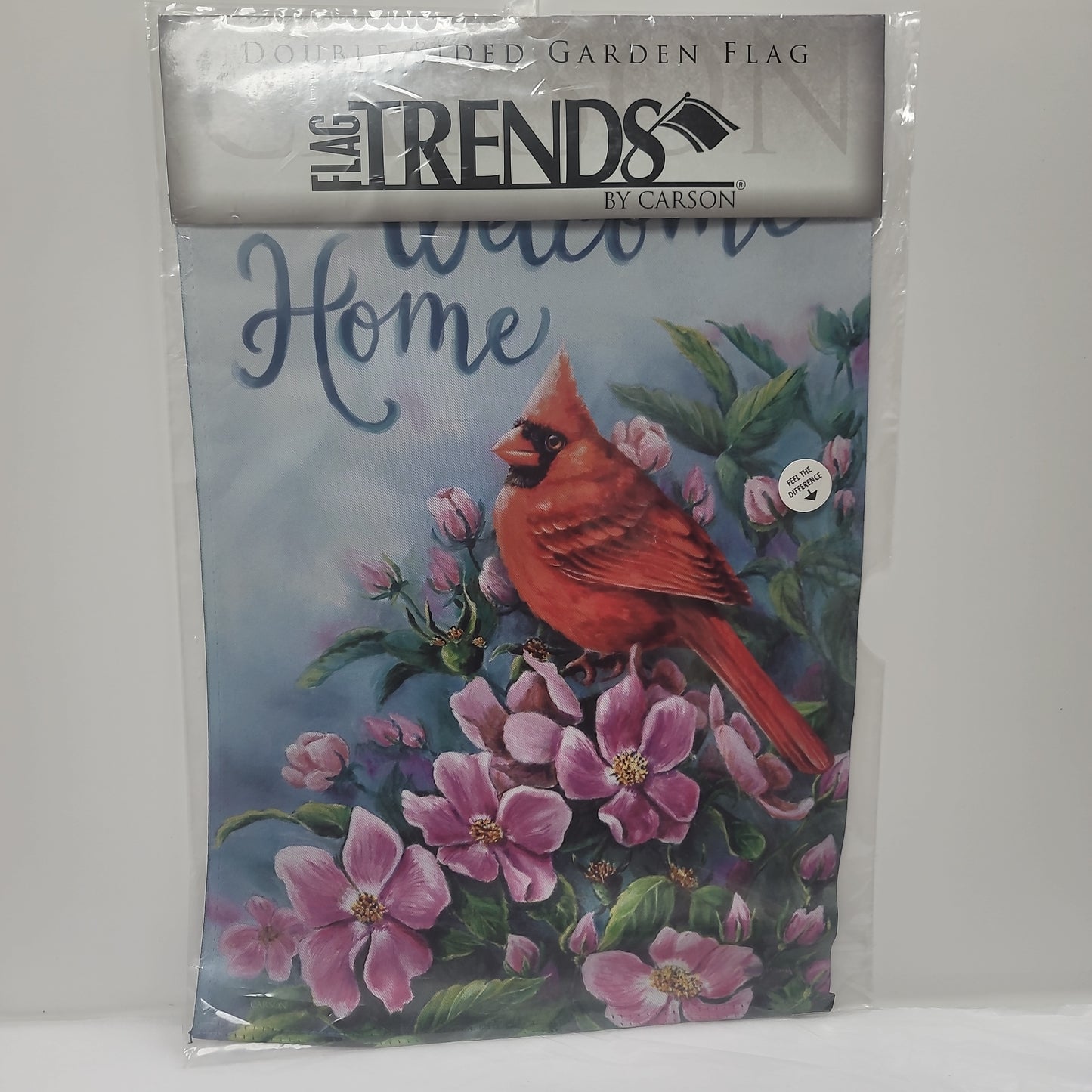 CARDINAL POP OF RED GARDEN FLAG-0421