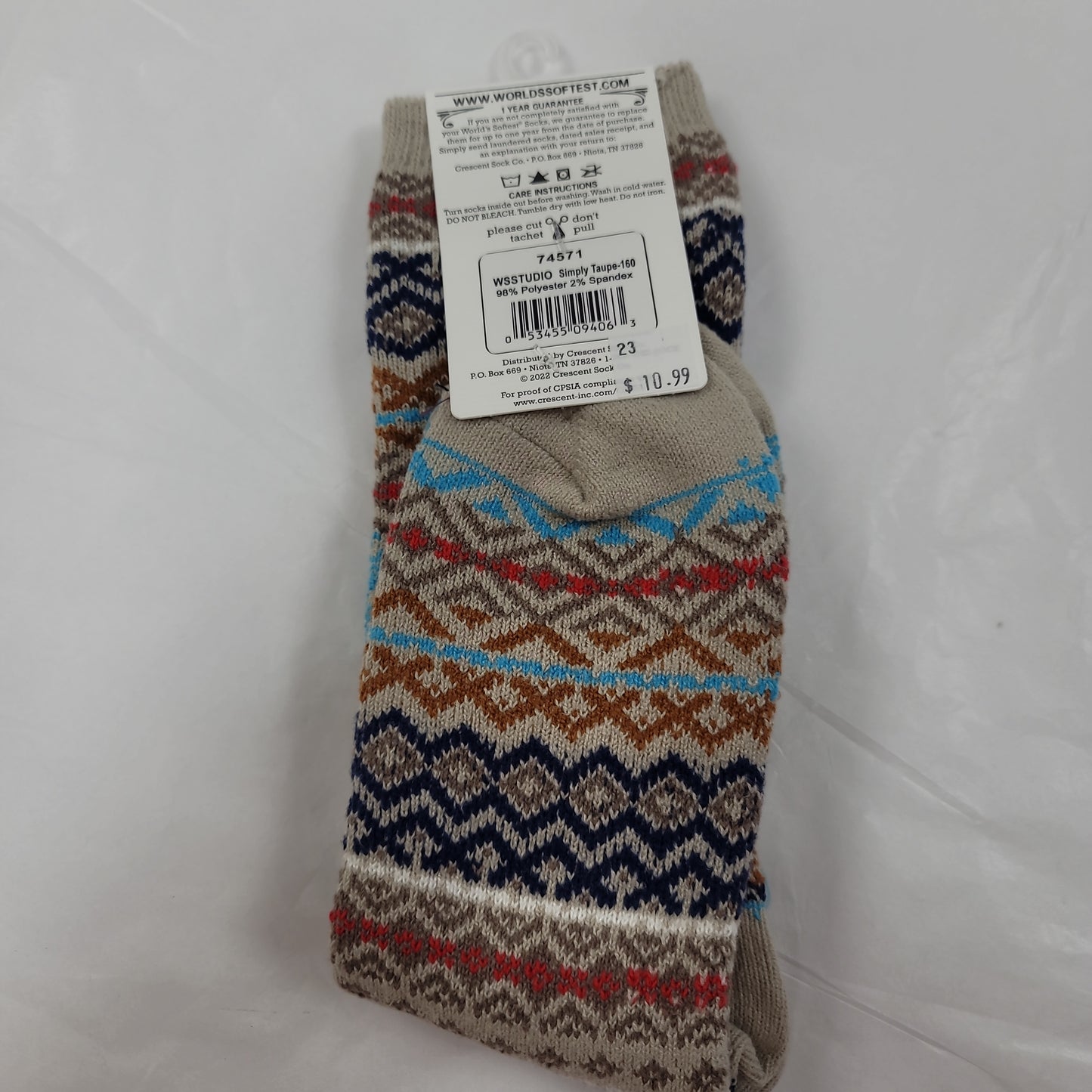 LADIES SOCKS/SIMPLY TAUPE 160-4063