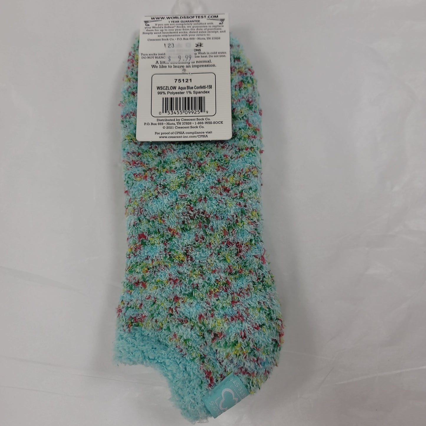 LADIES SOCKS/AQUA BLUE CONF 158-9259