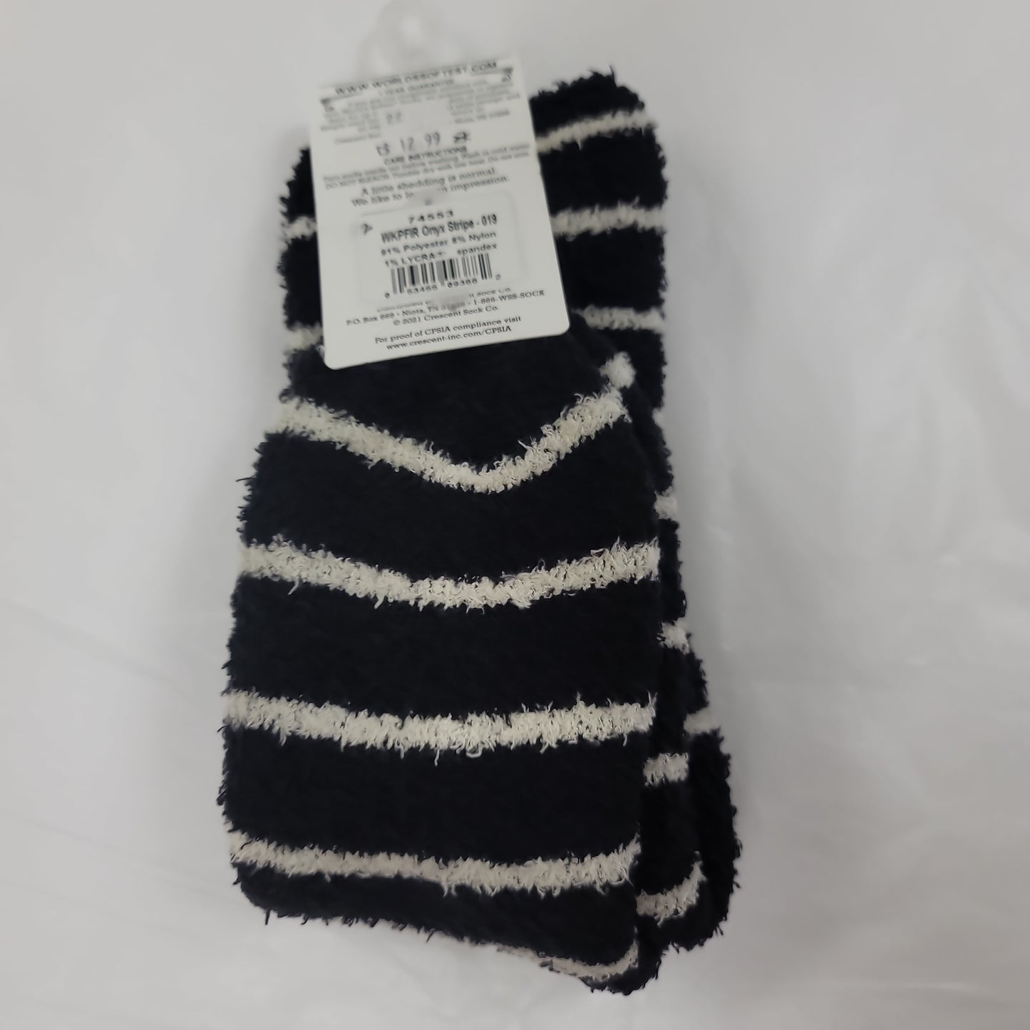 LADIES SOCKS/ONYX STRIPE 019-3882