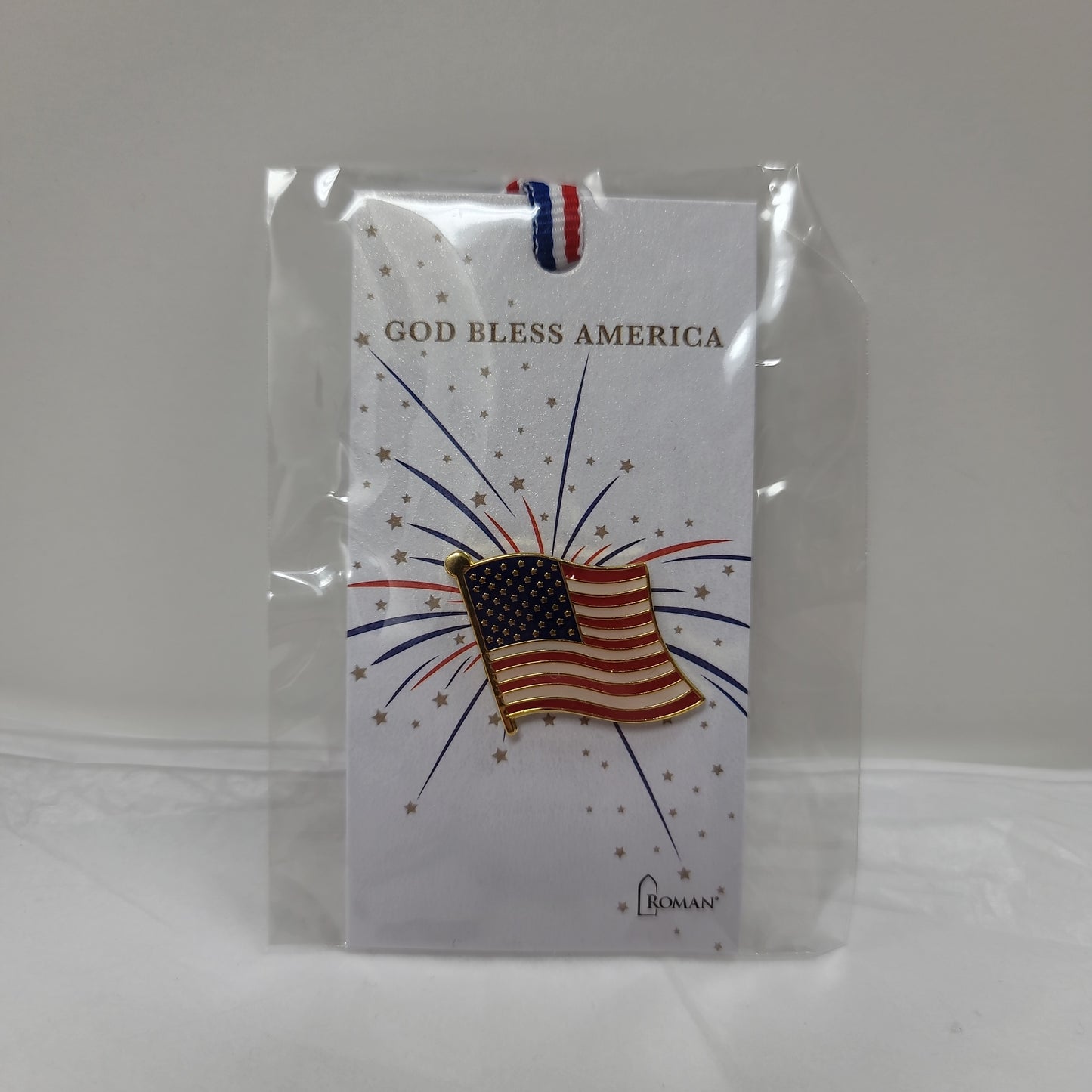 GOD BLESS AMERICA FLAG PIN-2913