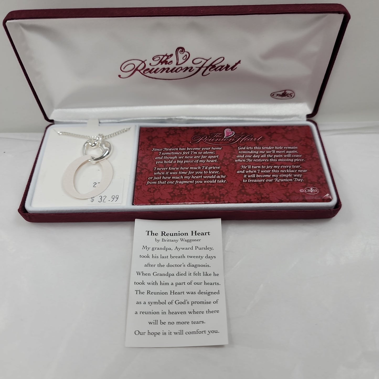 REUNION HEART SP NECKLACE-7382 : 24 IN