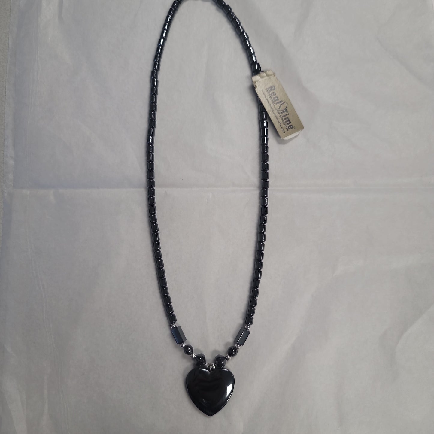 HEART HEMATITE NECKLACE-2098