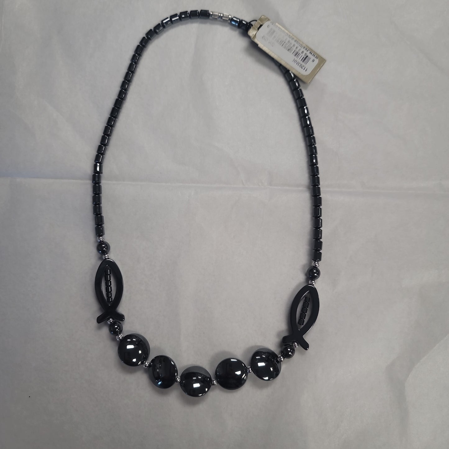 FISH HEMATITE NECKLACE-1869