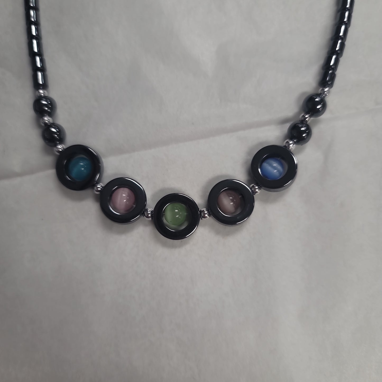 CATSEYE HEMATITE NECKLACE-2081