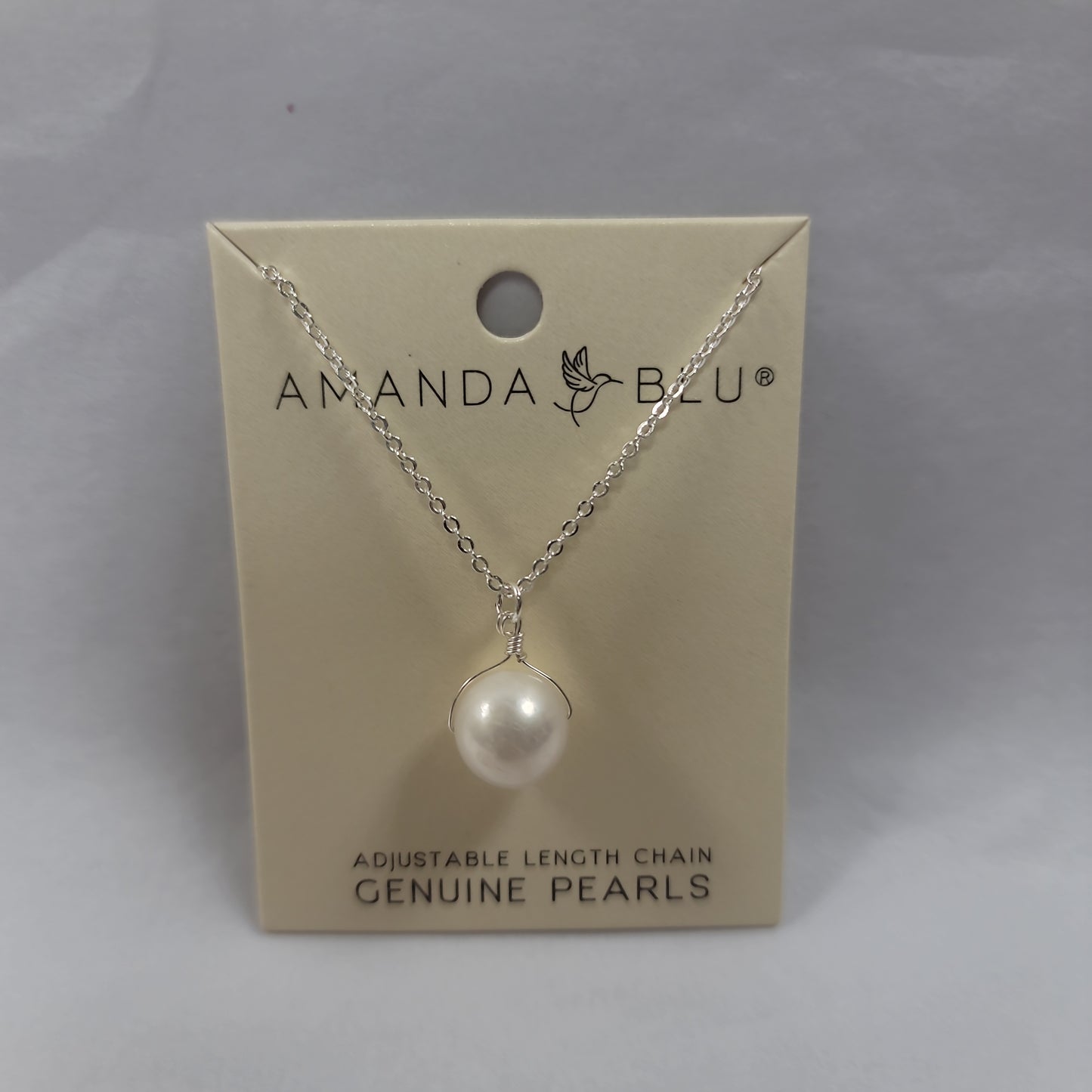 SILVER TOP TWIST PEARL DROP NKL-5571