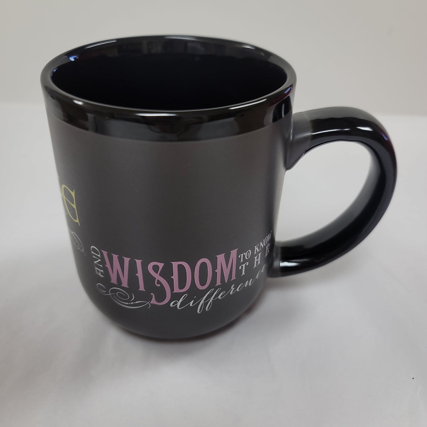 BLACK SERENITY PRAYER MUG-4975