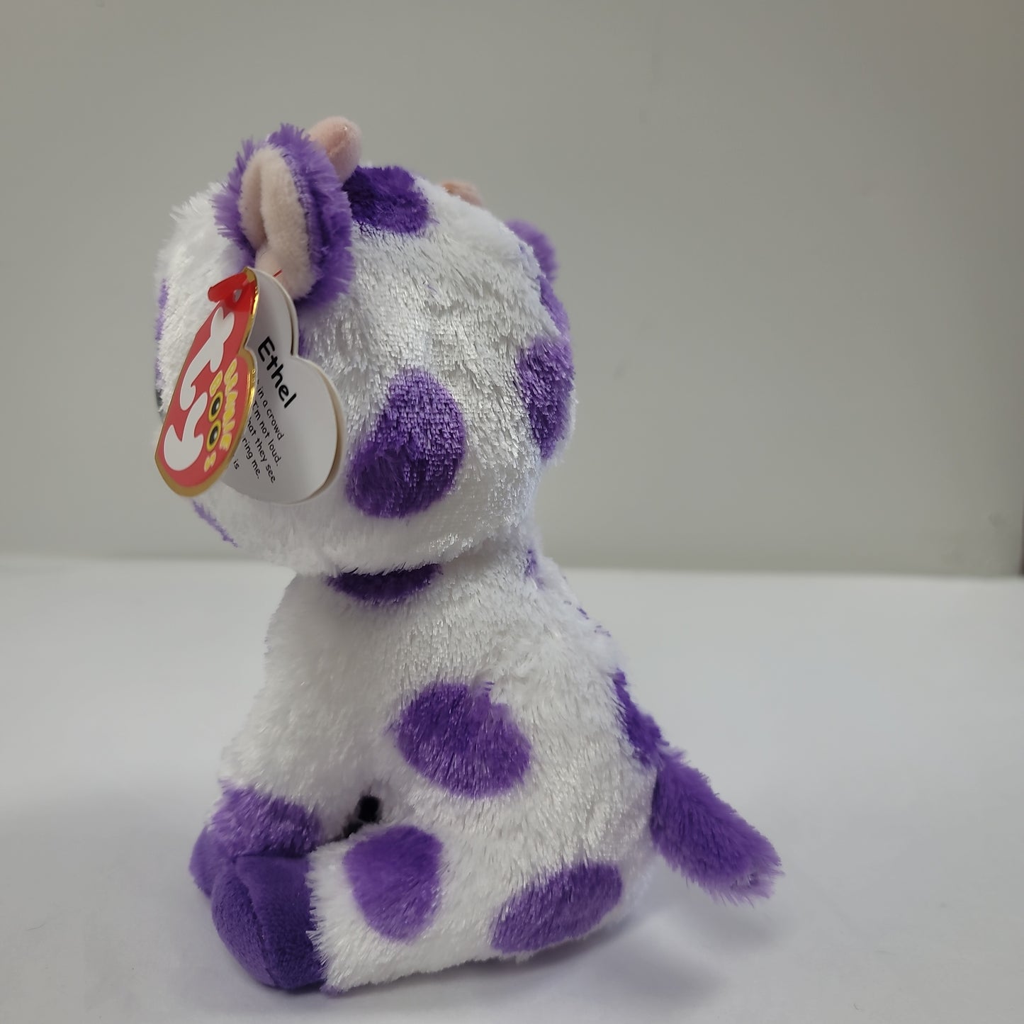 ETHEL PURPLE SPOT COW BEANIE BOO-3451