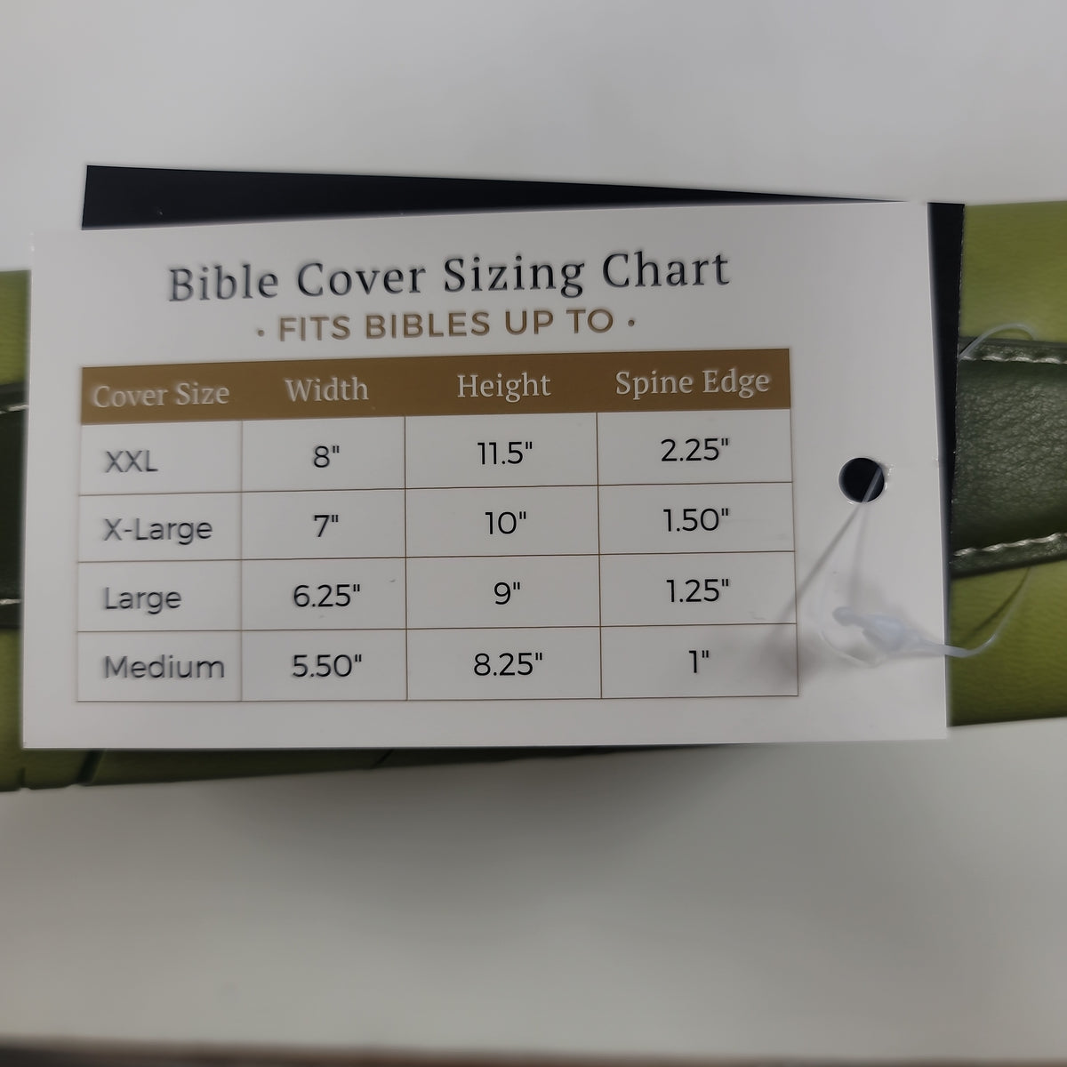 REFUGE/HOPE PALM FROND GREEN & GOLD XL BIBLE COVER-4210