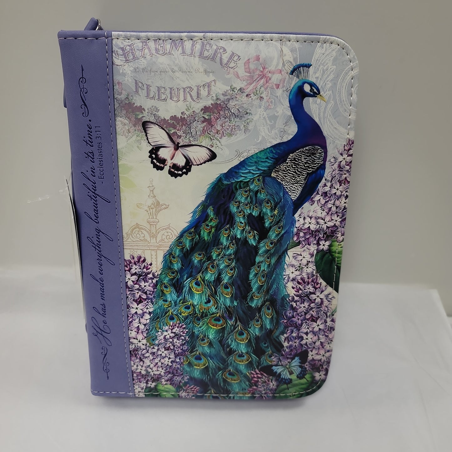 ECCLIS 3:11 PEACOCK LG BIBLE COVER-7381