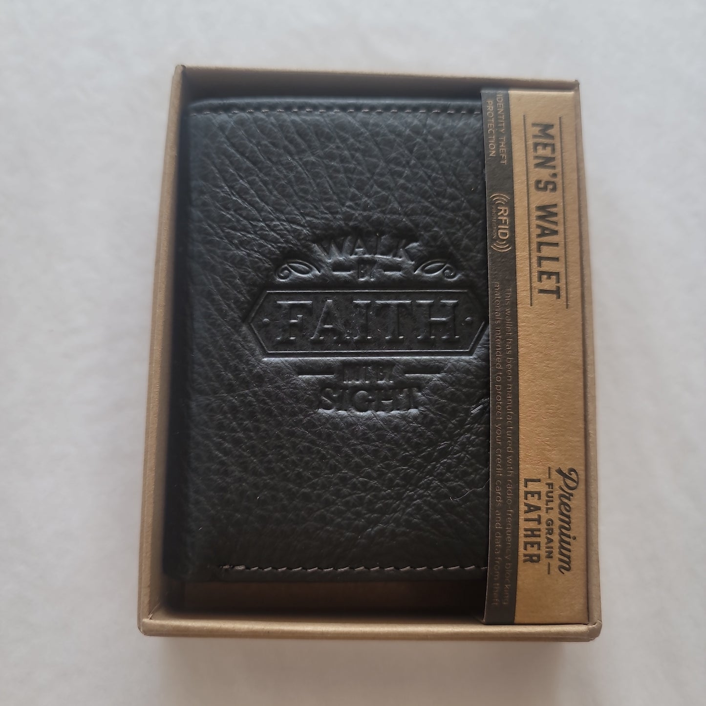 WALK BY FAITH BLACK WALLET-1403