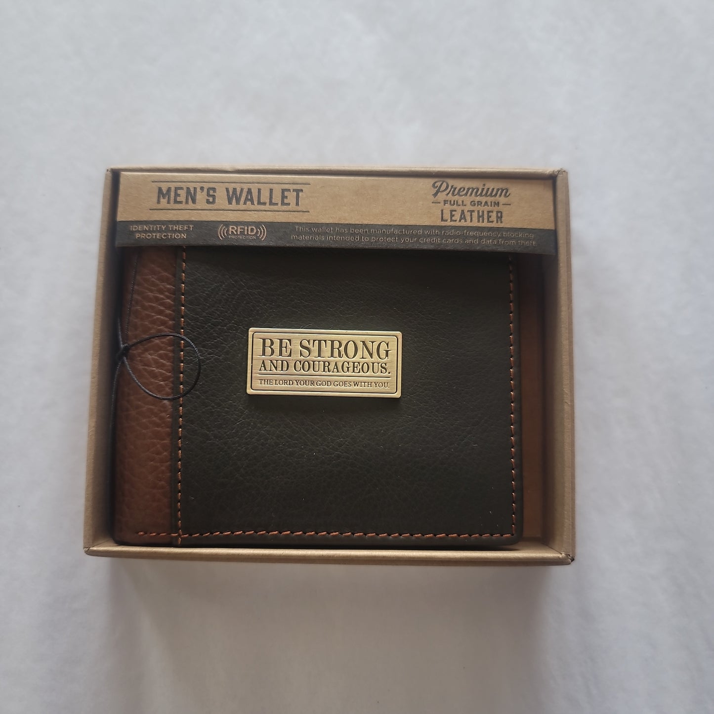 BE STRONG & COURAG LEATH WALLET-4578
