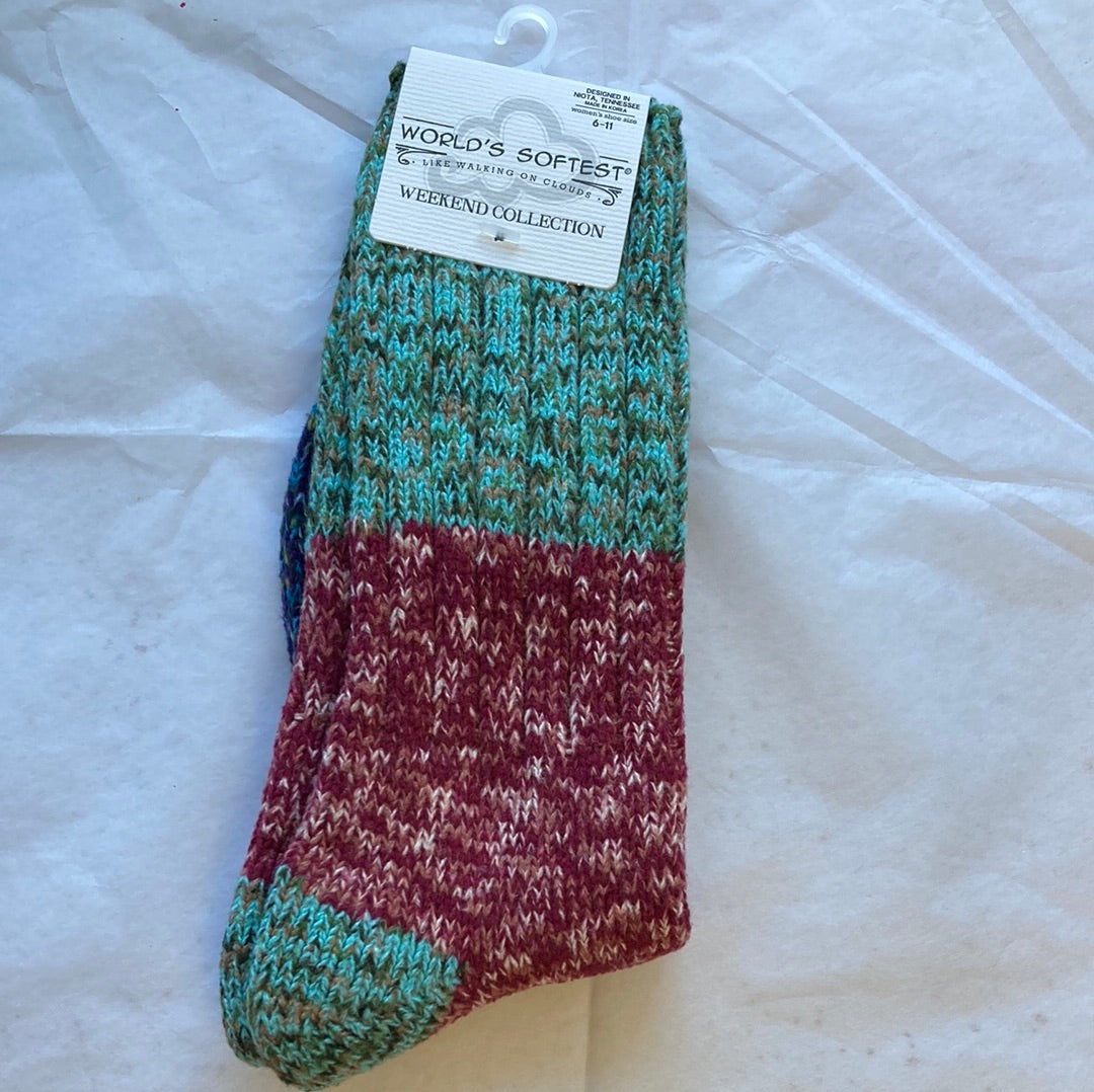 LADIES SOCKS/CRANB CB MULTI 868-9549
