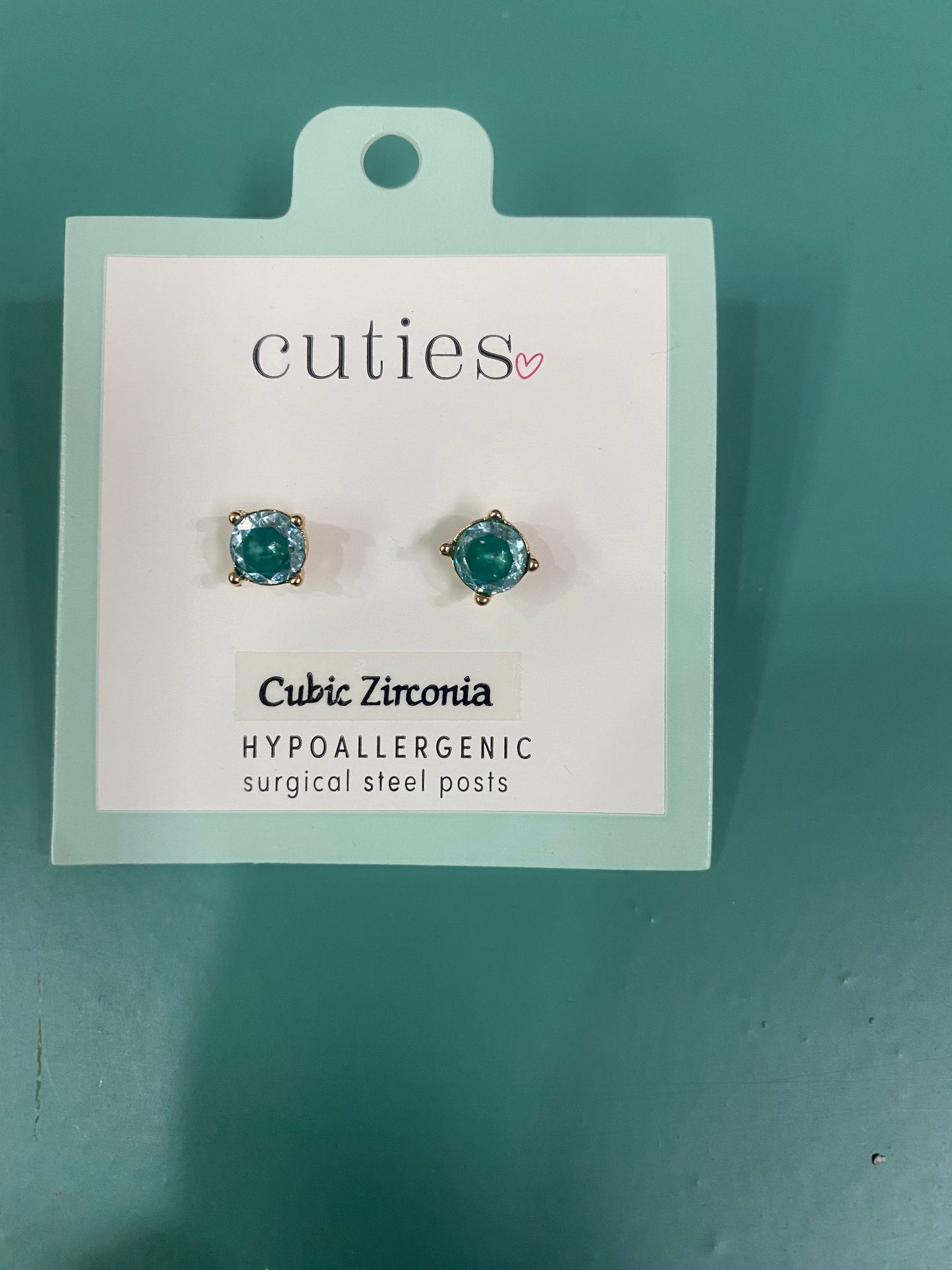 SPARKLING AQUA CZS EARRINGS-8244
