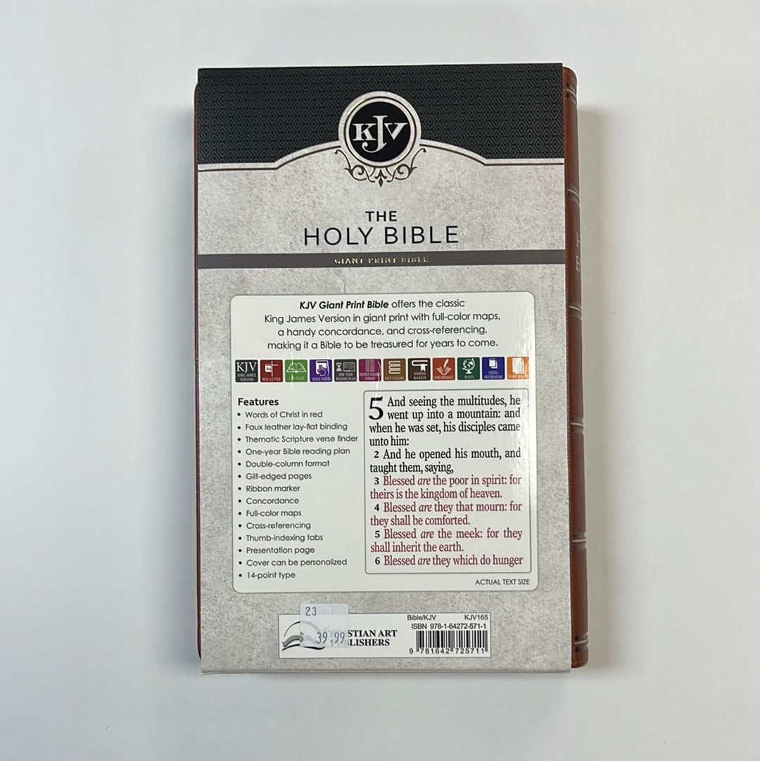 KJV GIANT PRINT BIBLE BROWN-5711