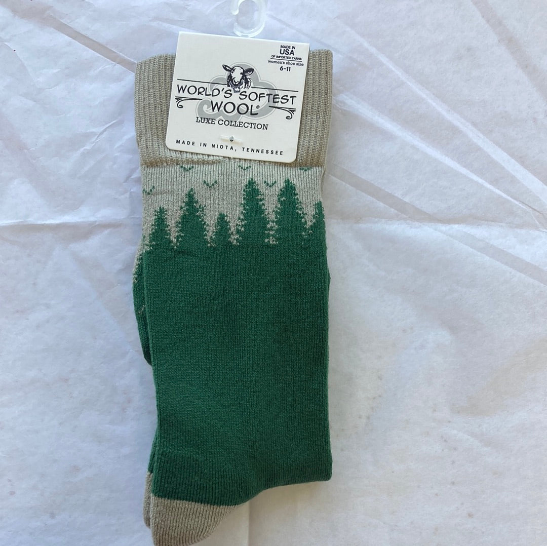LADIES SOCKS/PINE FOREST 372