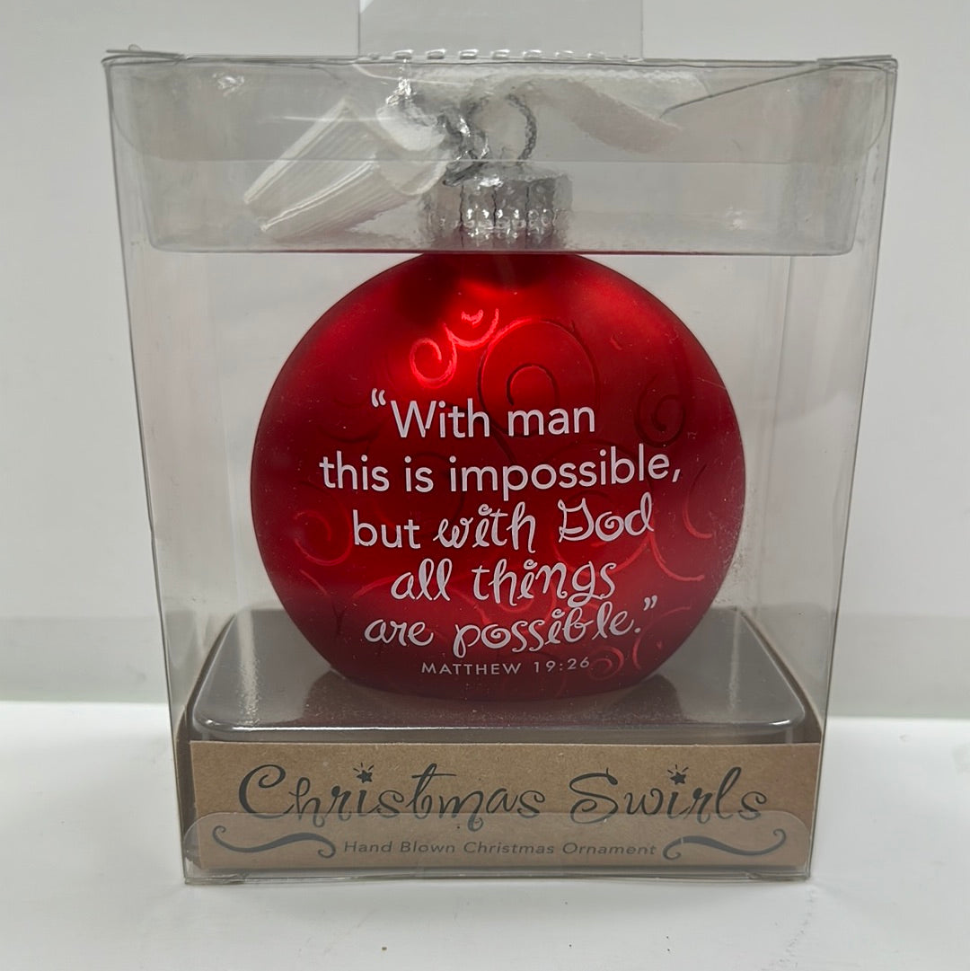 FAITH RED HEART ORNAMENT-7642