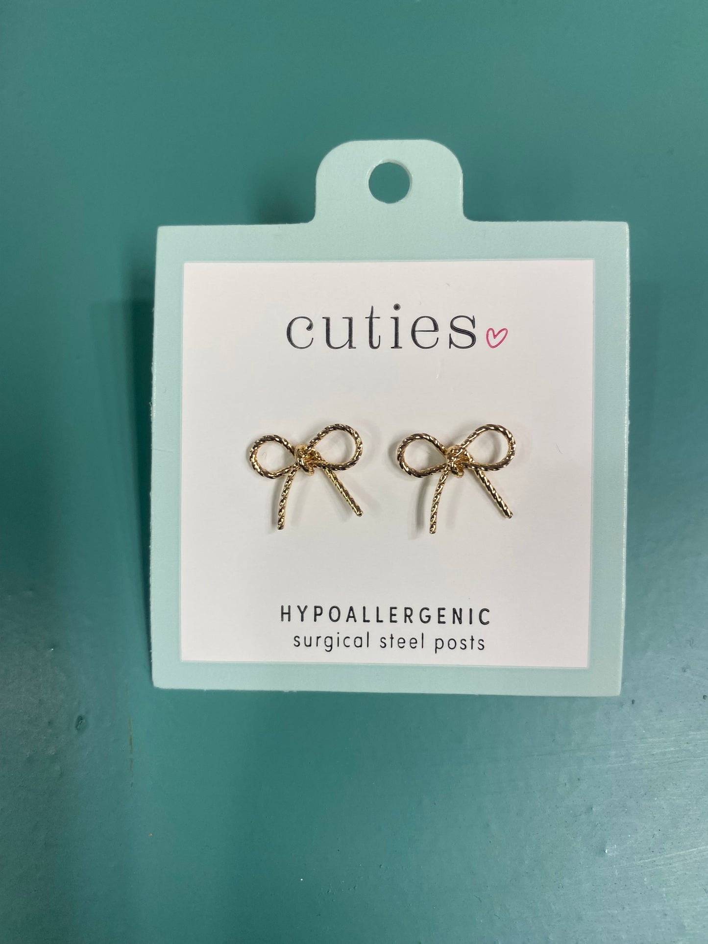 GOLD ROPE BOWS EARRINGS-1786