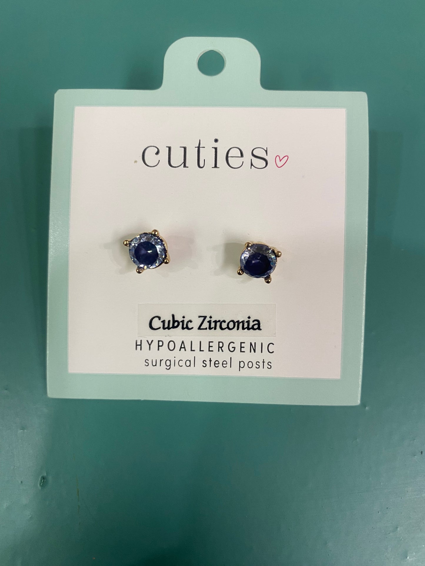 SPARKLING DENIM HUE CRYSTAL EARRINGS-5167