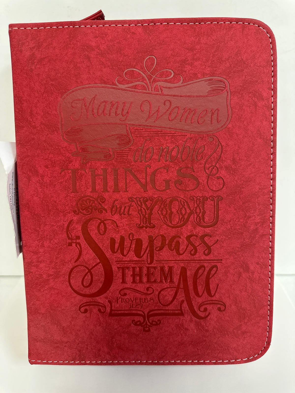 PROVERBS 31:29 RED XL BIBLE COVER-3281