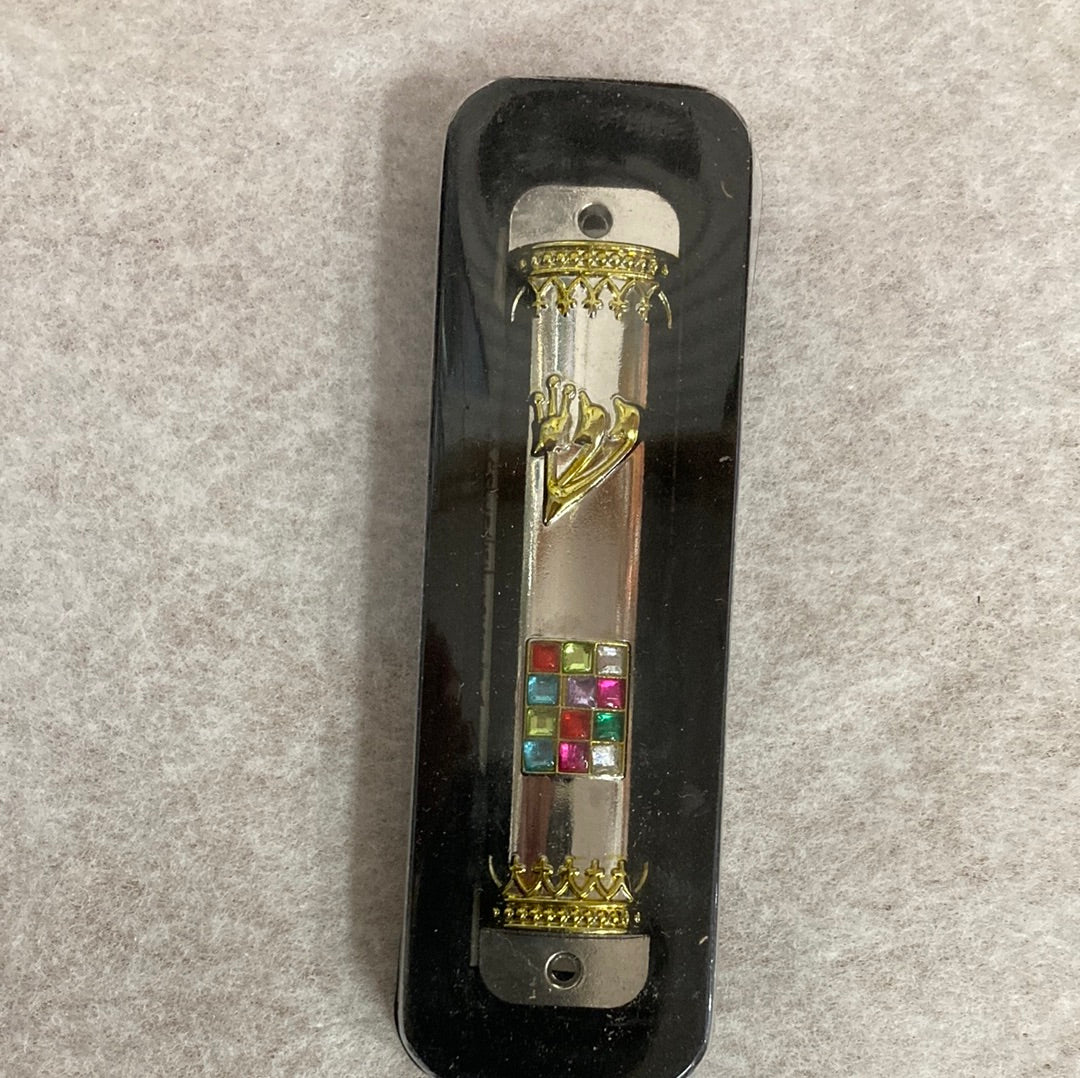 MEZUZAH-BREASTPLATE PEWTER-8362