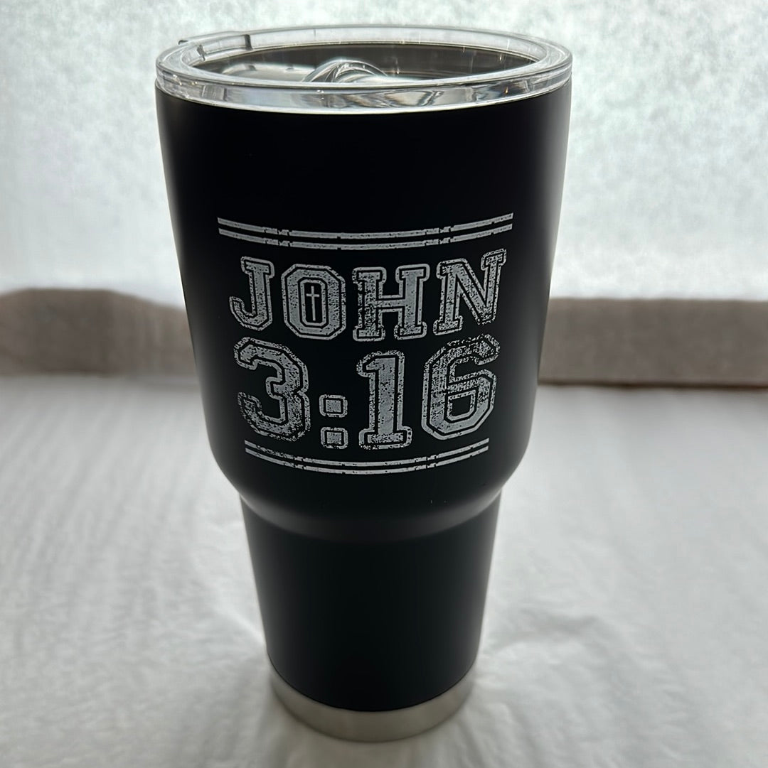 JOHN 3:16 BLACK SS TUMBLER-4558