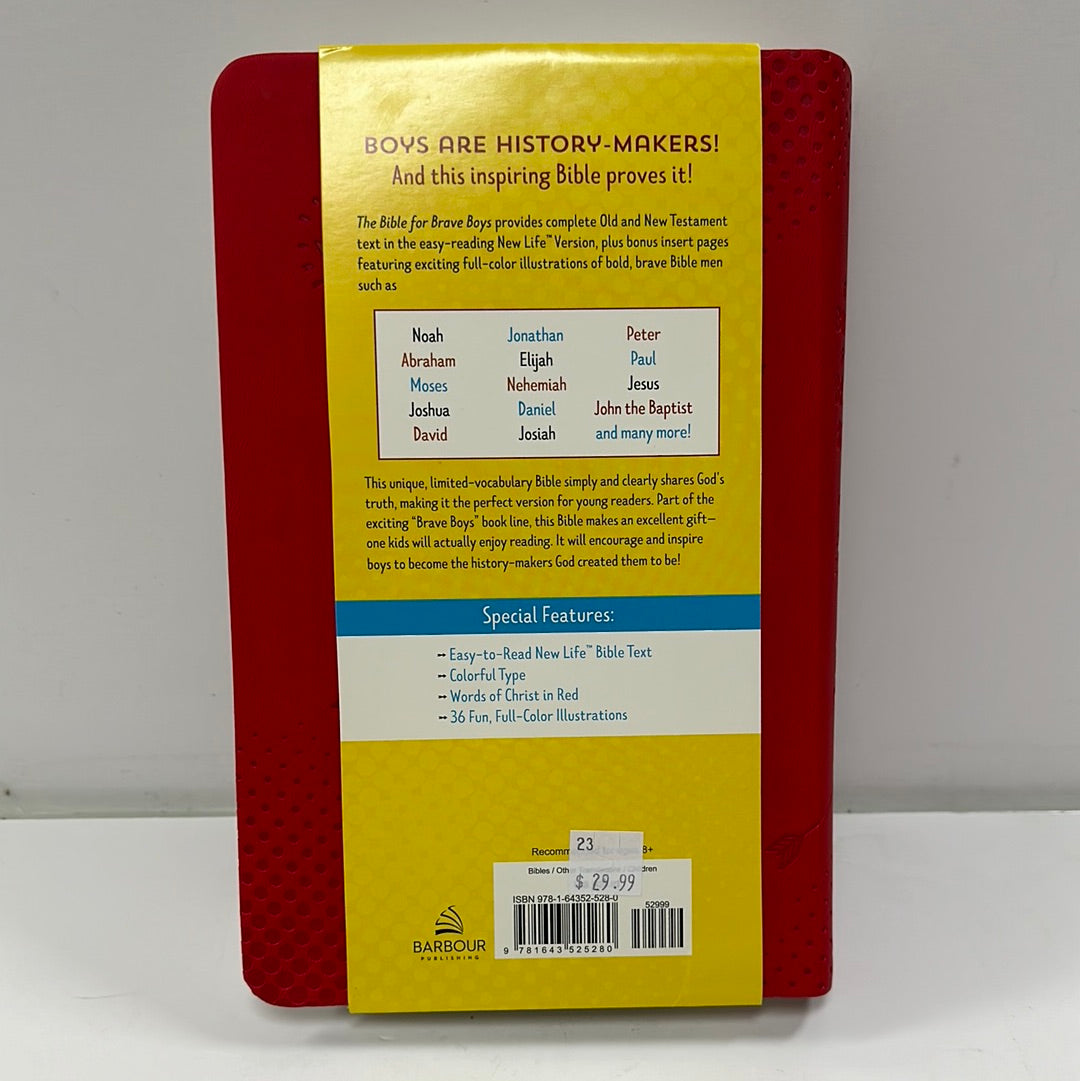 NLV BIBLE FOR BRAVE BOYS RED-5280