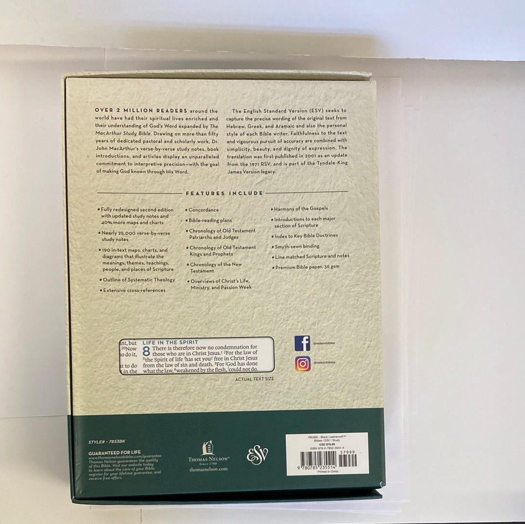 ESV MACARTHUR STUDY BIBLE BLACK-5514