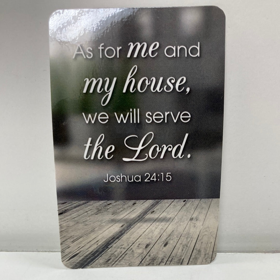 AS FOR ME & MY HOUSE POCKETCARD-4405