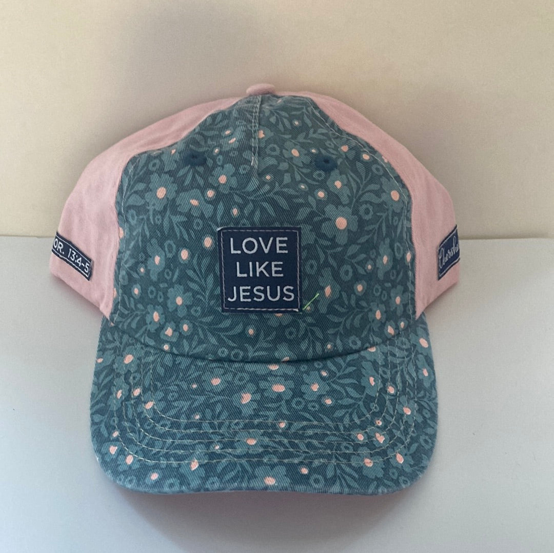 LOVE LIKE JESUS FLORAL CHER GIRL CAP-4829