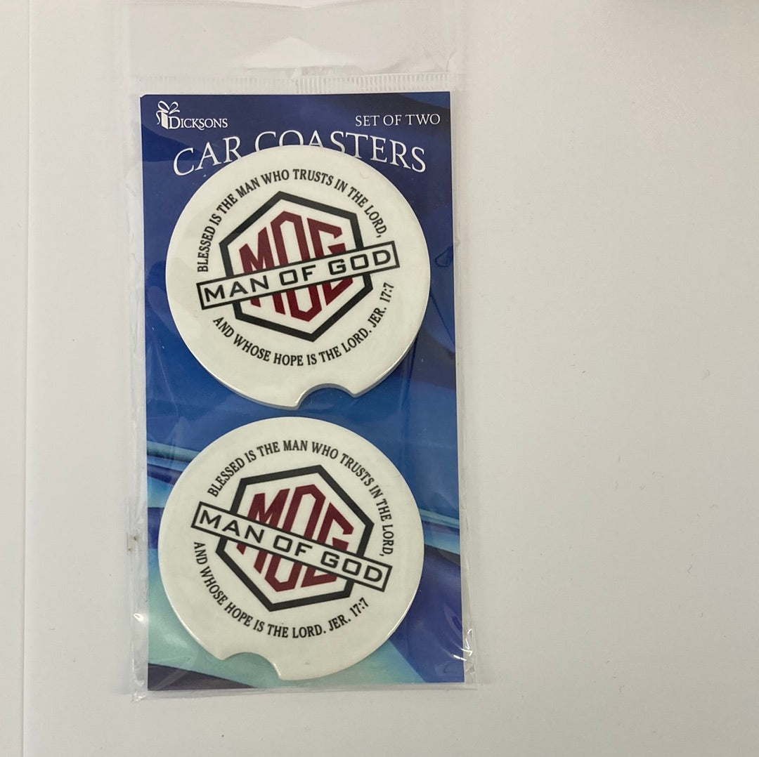 MAN OF GOD CAR COASTER 2PK-6605