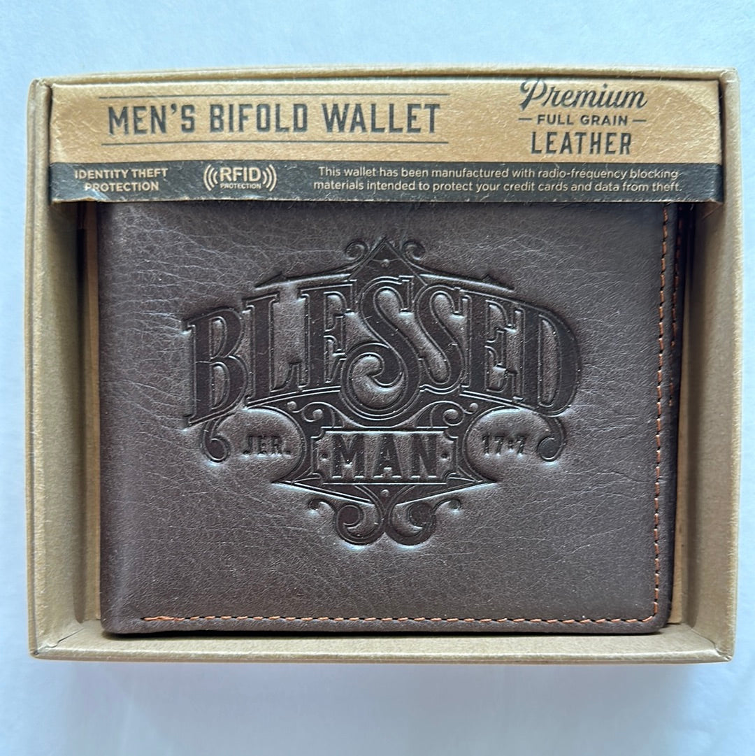 BLESSED MAN LTHR WALLET-5710
