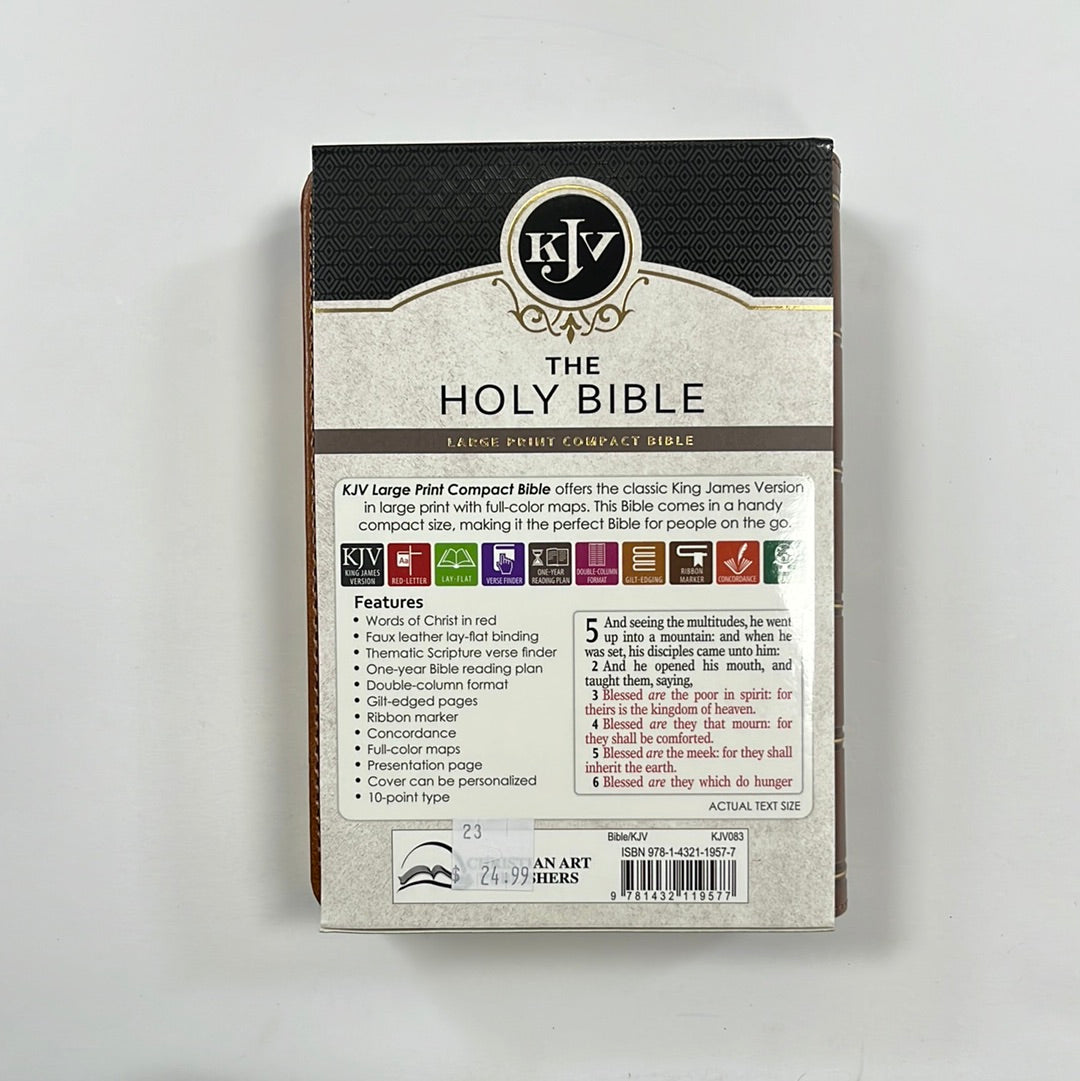 KJV COMP LG PRINT TAN BIBLE-9577