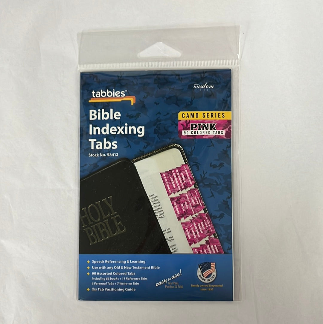PINK CAMO BIBLE TABS-4123