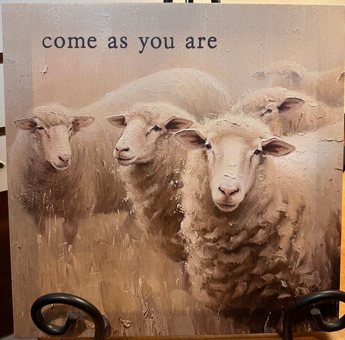 COME AS YOU ARE/LAMB CANVAS PLAQUE-5461