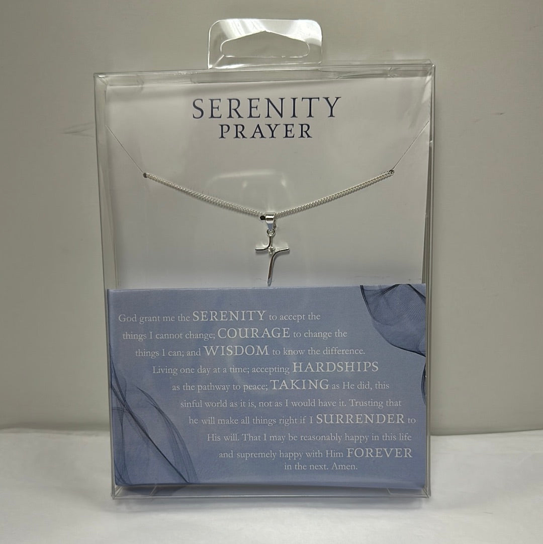 SERENITY PRAYER NECKLACE-4653 : 18 IN