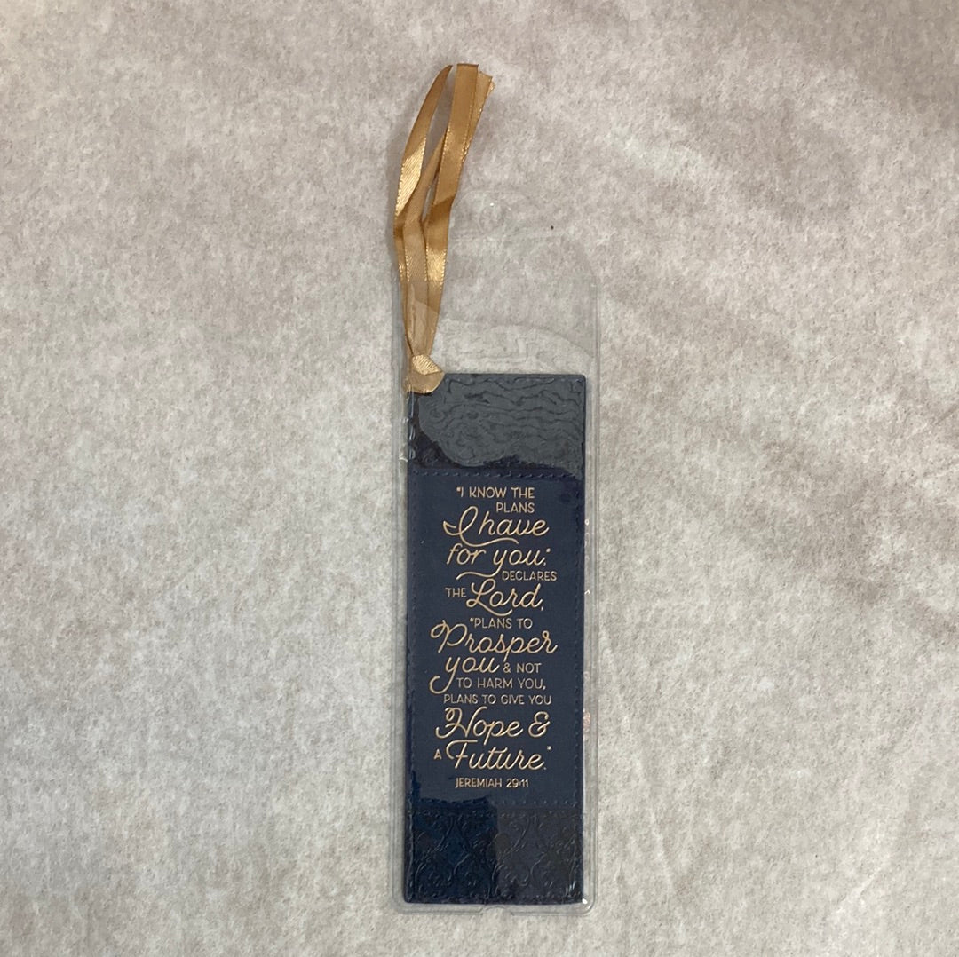 I KNOW THE PLANS FAUX LEATHER BOOKMARK-1168